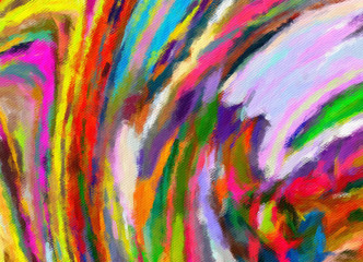 Abstract oil painting texture background. Wall art. Stock. Impressionism and expressionism mixed media style. Colored backdrop. Chaotic strokes and splashes. Hand drawn abstraction. Watercolor element