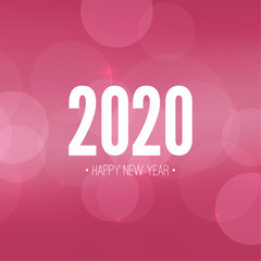 Abstract blurred vector background with sparkle stars. Happy New Year 2020.