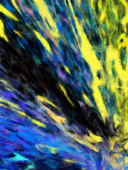 Abstract oil painting texture background. Wall art. Stock. Impressionism and expressionism mixed media style. Colored backdrop. Chaotic strokes and splashes. Hand drawn abstraction. Watercolor element