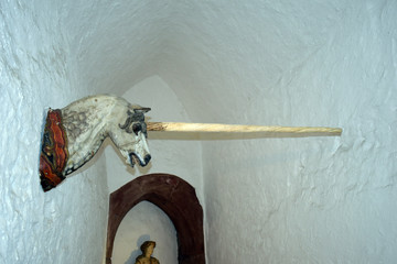 Carving of Unicorn with Narwhal Tusk 6783-042  © eyepals