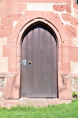 Fototapeta na wymiar Old Arched Wooden Door 6785-042