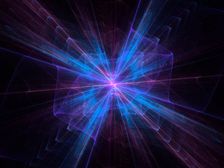 Fototapeta premium Multicolor beautiful fractal flower. Fractal artwork for creative design