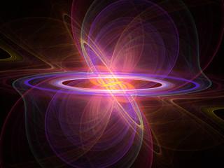 Multicolor beautiful fractal flower. Fractal artwork for creative design