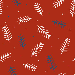Fototapeta na wymiar Seamless vector pattern with Christmas trees. Seamless pattern for cards, wrapping papers, posters. Creative hand drawn pattern for winter holidays. Seamless texture for Christmas design
