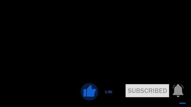 Animated subscribe button with like thumb notification  bell and like count
