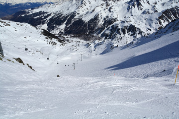 Fototapeta na wymiar Off-Piste Skiing in Verbier