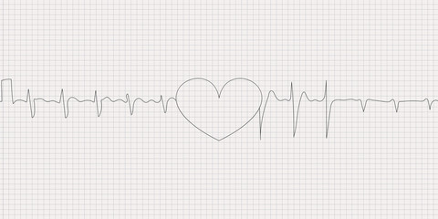 Cardiogram. Cardiogram or banner. Heart rate icon - health monitor. Test icon. World heart day. 