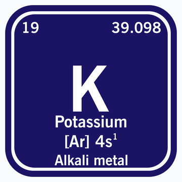Potassium Periodic Table of the Elements Vector illustration eps 10