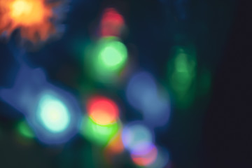 Bokeh of colorful lights