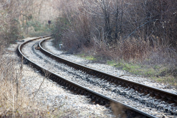 Old rust Train rails