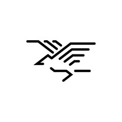 Bird icon logo design vector template