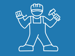 Workings specialties icon vector illustration isolated blue background