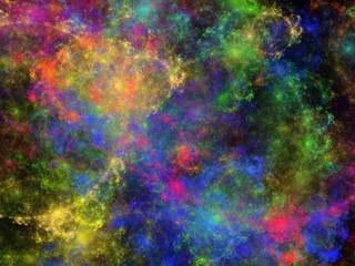 Naklejka na ściany i meble Colorful abstract fractal illustration
