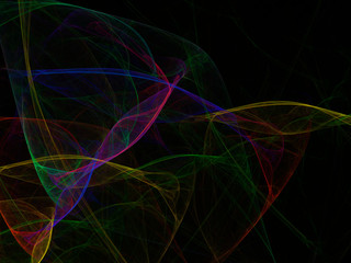 Multicolored bright plasma rays in sky, computer generated abstract background..Abstract energy background
