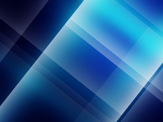 Abstract blue light crystal on dark background