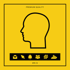 Man outline icon for web and mobile