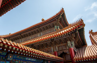 Fototapeta na wymiar Pagodas inside the territory of the Forbidden City Museum in Beijing city,China.