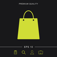 Shopping bag icon for web and mobile