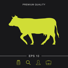 Cow icon for web and mobile