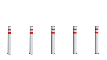 Road column isolated on a white background.