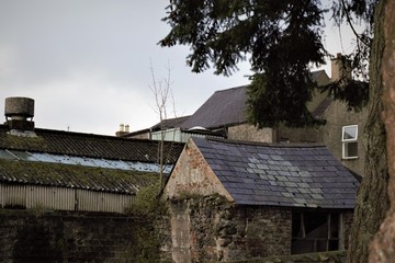 old derelict building in village