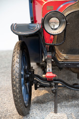 Detail of the front of an old car