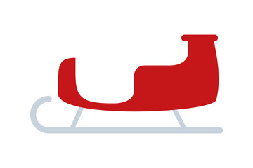 merry christmas sled carriage icon