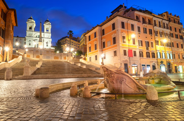 Spanish Steps at morning, Rome, Italy