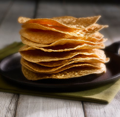 Tortillas stacked
