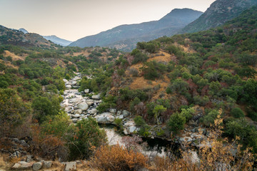 Sunrise Valley and Stream at Sequoia National Park