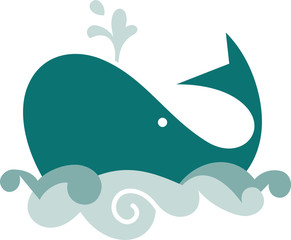 blue whale in the sea