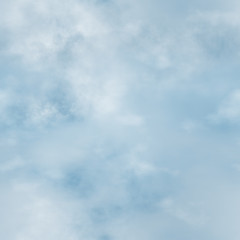 White clouds and blue sky seamless stock illustration.