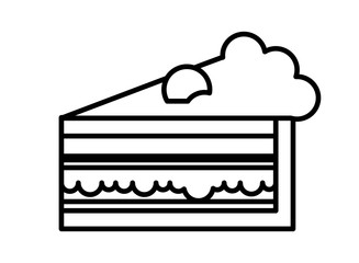delicious sweet cake portion icon
