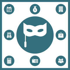 Eye mask icon illustration isolated vector sign symbol