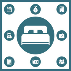 Bed icon for web and mobile