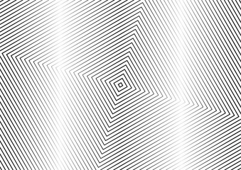 Abstract halftone line background. Monochrome pattern with varying line thickness square.  Vector modern pop art texture for poster, sites, business cards, cover, postcard, design, labels, stickers.