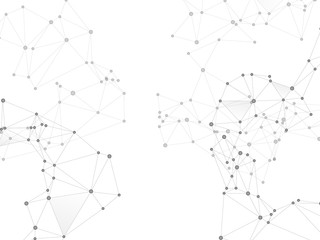 Gometric plexus structure cybernetic concept.