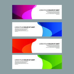 Naklejka premium Vector Abstract design banner web template