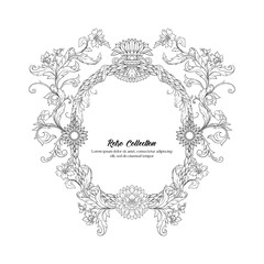 Elements In baroque, rococo, victorian renaissance style. Trendy floral vintage pattern. Vector illustration