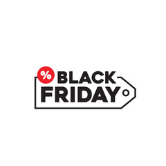 Black Friday Logo, Discount Sale Promo Sticker Label