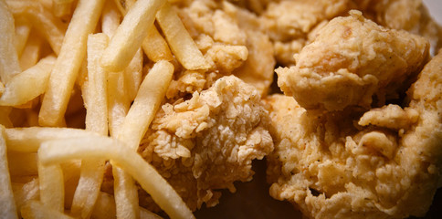 Southern Fried Chicken and French Fries