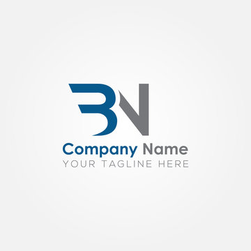 Initial BN Letter logo vector template design. Simple Linked Letter BN Logo design.