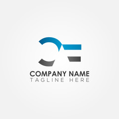 Initial CF Letter logo vector template design. Linked Letter CF Logo design.