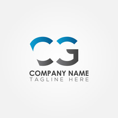 Initial CG Letter logo vector template design. Linked Letter CG Logo design.