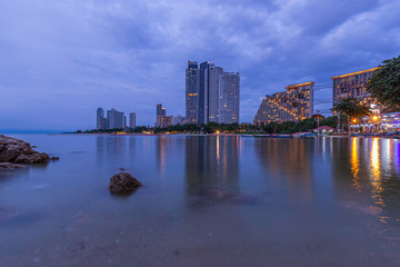 Obraz premium Light at night, Pattaya, Thailand