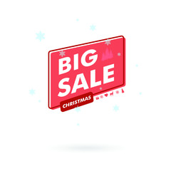 merry christmas big sale label
