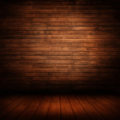 wooden interior room with wooden floor and wall
