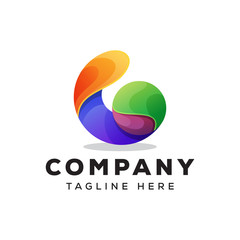 abstract letter G color logo, colorful letter G for your apps logo