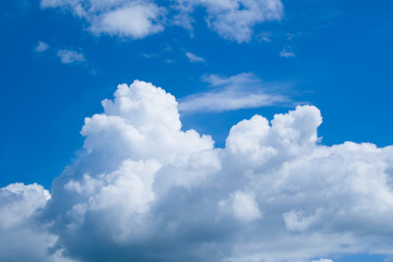 Naklejka na ściany i meble landscape of clouds on the blue sky in daytime