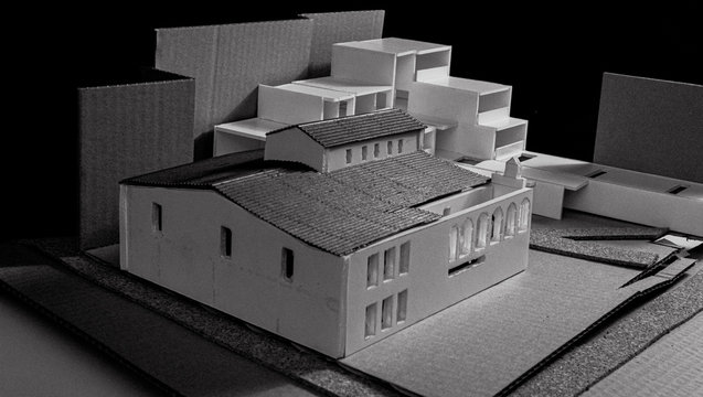Maqueta arquitectura universidad